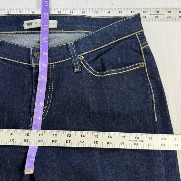 Levis 529 Jeans Womens 14 Curvy Boot Cut Mid Rise Dark Wash 33x33 Stretch Denim - Picture 5 of 13